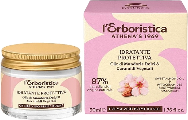 Крем з мигдалевою олією проти перших зморшок - Athena's Erboristica Cream Viso Prime Rughe — фото N1