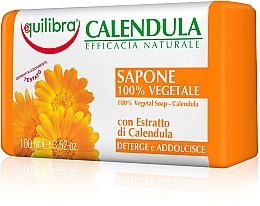Набор - Equilibra Calendula (cr/100ml + soap/100g + sponge) — фото N4