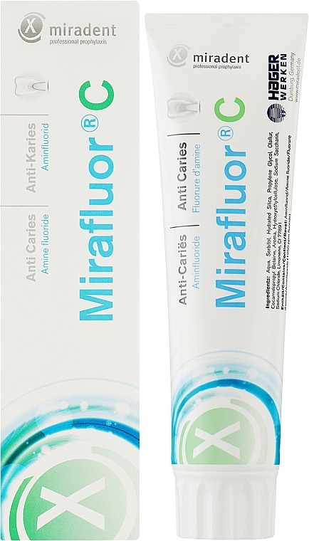 Зубна паста на основі амінофторидів для оптимального захисту від карієсу - Miradent СC Anti Caries — фото N2