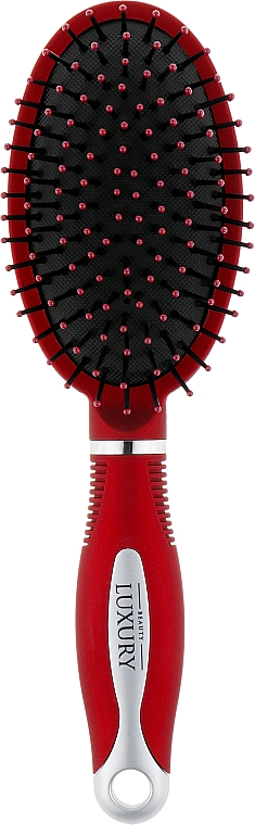 Масажна щітка для волосся, НВ-04-07, червона - Beauty LUXURY — фото N1