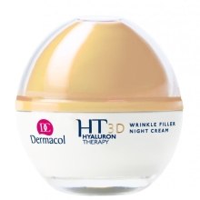Нічний крем для обличчя з чистою гіалуроновою кислотою - Dermacol Hyaluron Therapy 3D Wrinkle Night Cream Filler — фото N2