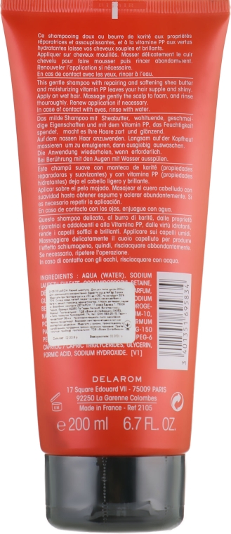 Нежный шампунь - Delarom Gentle Shampoo — фото N2