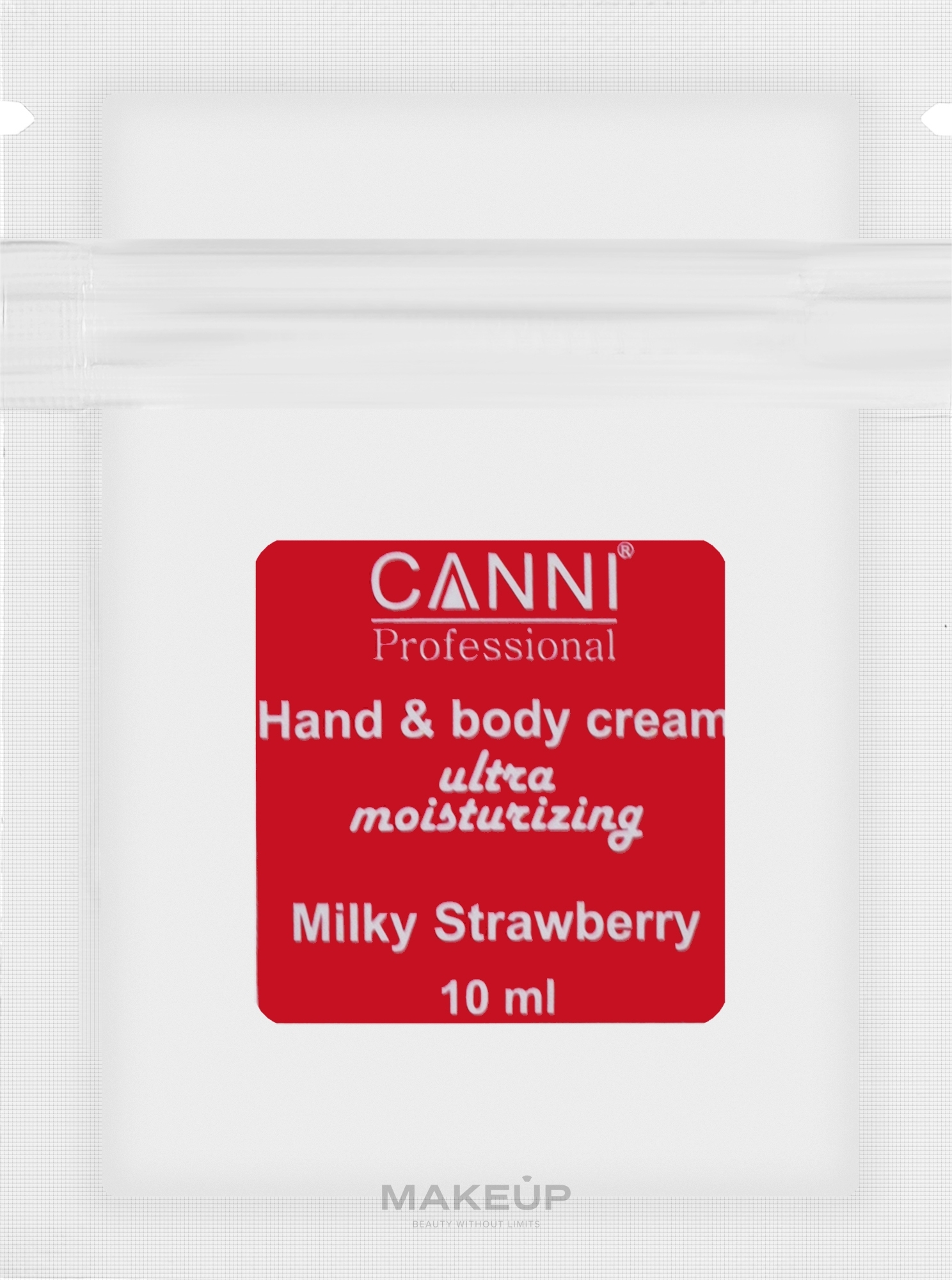 Крем ультраувлажняющий для рук и тела "Клубника со сливками" - Canni Hand & Body Cream (саше) — фото 10ml