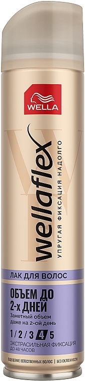 Лак для волос "Длительная поддержка объема" экстра-сильной фиксации - Wella Wellaflex 2nd Day Volume Hair Spray