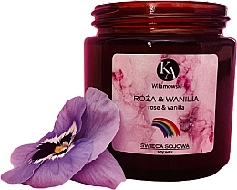 Парфумерія, косметика Ароматична соєва свічка "Троянда та ваніль" - KaWilamowski Rose & Vanilla
