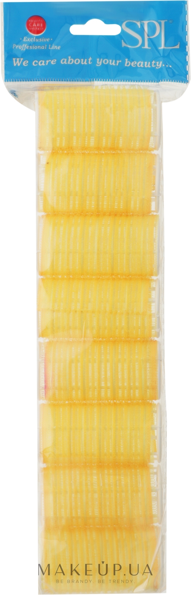 Бигуди-липучки 0331, 33 мм, желтые - SPL — фото 8шт