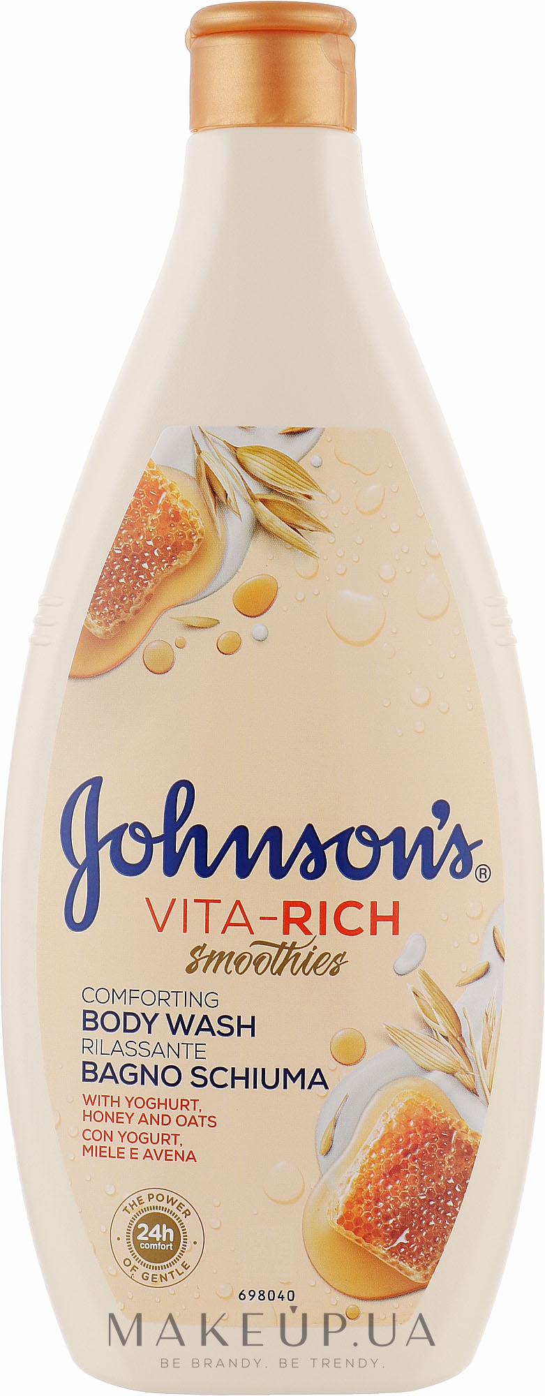 Гель для душу  з йогуртом, медом і вівсом - Johnson's Vita-Rich — фото 750ml