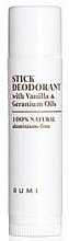 Дезодорант-стік із квітковим ароматом - Rumi Stick Deodorant with Vanilla & Geranium Oils (міні) — фото N1