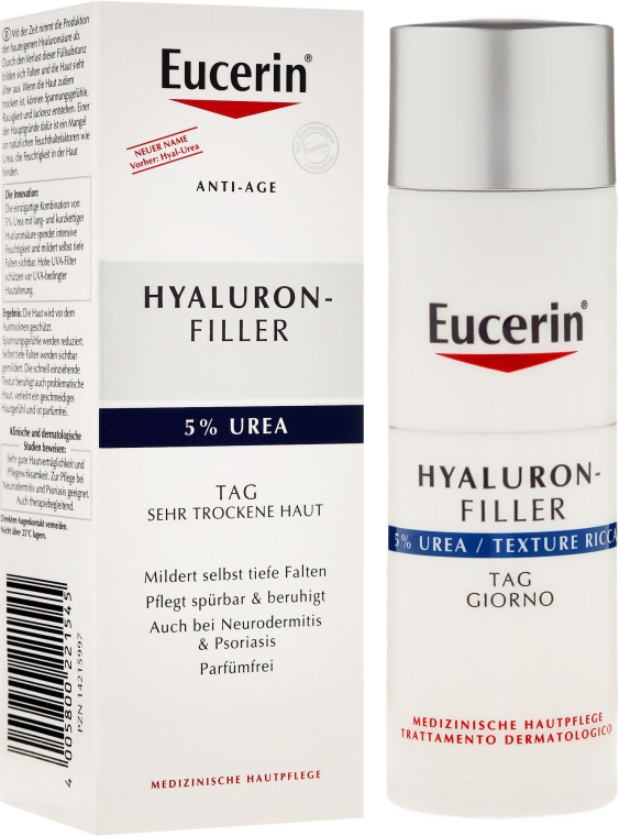 Денний крем проти зморшок - Eucerin Hyaluron-filler Cream — фото N1