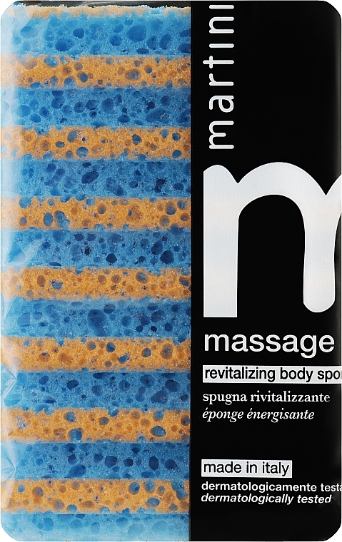 Экстра нежная многоцветная губка для тела, сине-оранжевая - Martini SPA Extra Gentle Multicolours Body Sponge — фото N1