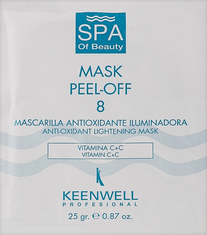 Альгинатная маска № 9 - Keenwell Spa Of Beauty Peel Off Mask Number 9 Purifying with Yoghurt Proteins