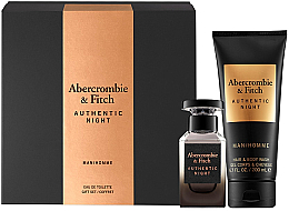 Парфумерія, косметика Abercrombie & Fitch Authentic Night Man - Набір (edt/50/ml + hair/body/wash/200ml)