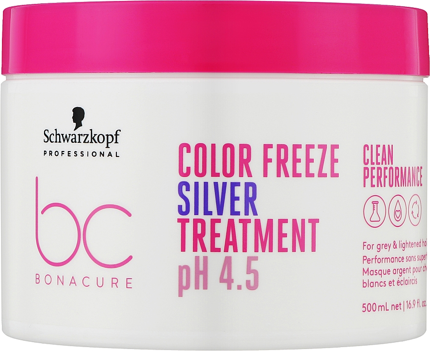 Маска для седых и осветленных волос - Schwarzkopf Professional Bonacure Color Freeze Silver Treatment pH 4.5 — фото N3