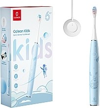Духи, Парфюмерия, косметика Электрическая зубная щетка Oclean Kids Blue, 2 насадки - Oclean Kids Electric Toothbrush Blue