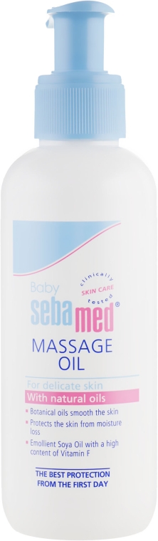 Масло успокаивающее для массажа детское - Sebamed Baby Massage Oil — фото N2