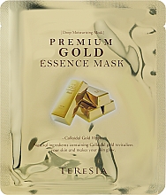 Омолоджувальна тканинна маска для обличчя із золотом - Teresia Premium Gode Essence Mask — фото N1