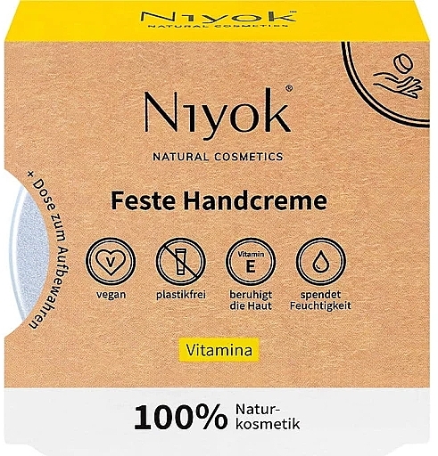 Твердий крем для рук "Вітамінний" - Niyok Solid Hand Cream Vitamina — фото N1