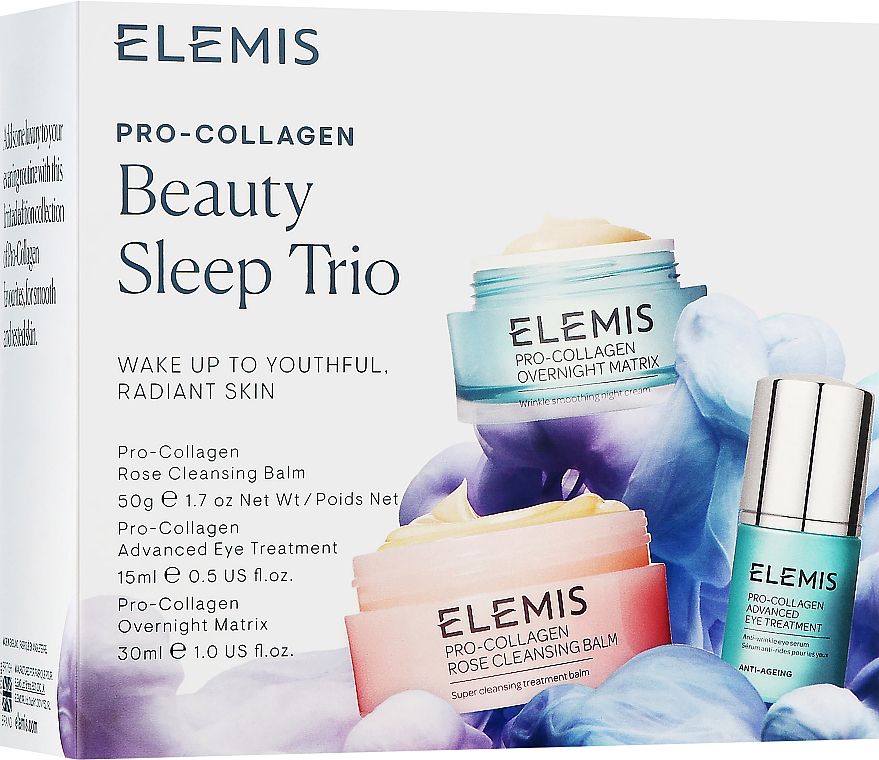 Набір - Elemis Pro-Collagen Beauty Sleep Trio (balm/50g + serum/15ml + night/cr/30ml) — фото N1