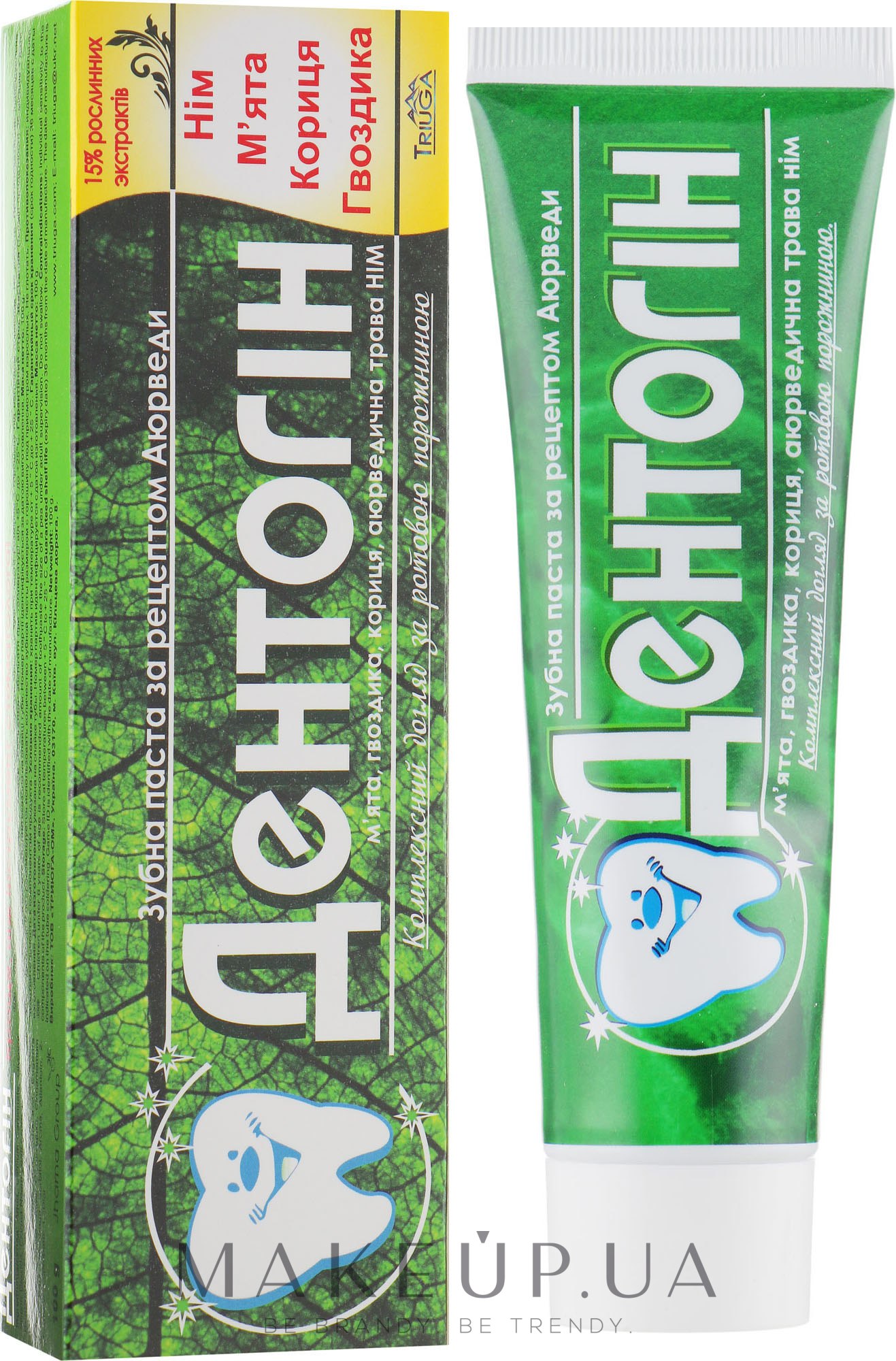 Аюрведична, профілактична, зубна паста «Дентогін» - Triuga Herbal — фото 100g