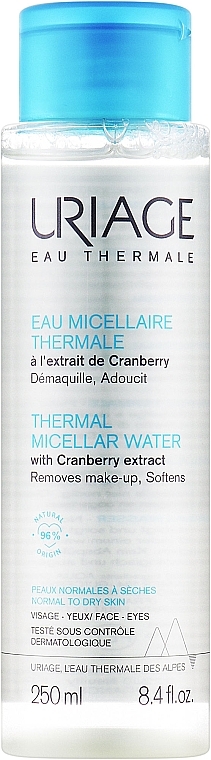 Мицеллярная вода для нормальной и сухой кожи - Uriage Thermal Micellar Water Normal To Dry Skin — фото N3