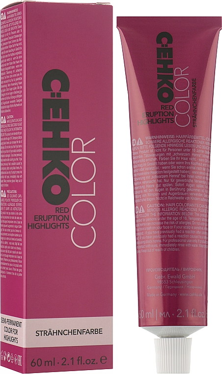 Крем-фарба для волосся з мигдальним протеїном - C:EHKO Red Eruption Highlights