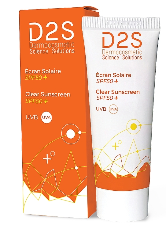 Прозорий сонцезахисний крем для обличчя з SPF 50 - D2S Clear Sunscreen SPF 50 — фото N1