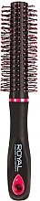 Духи, Парфюмерия, косметика Щетка для волос, круглая - Royal Cosmetics Black/Pink Radial Brush