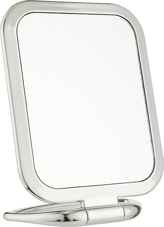 Хромированное настольное зеркало прямоугольное, серебряное - Puffic Fashion — фото N1