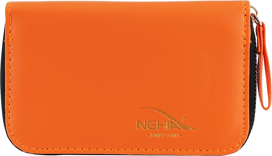 Манікюрний набір 4 предмети, MD.33, у помаранчевому футлярі, сіро-сталевий - Nghia Export Manicure Set — фото N2