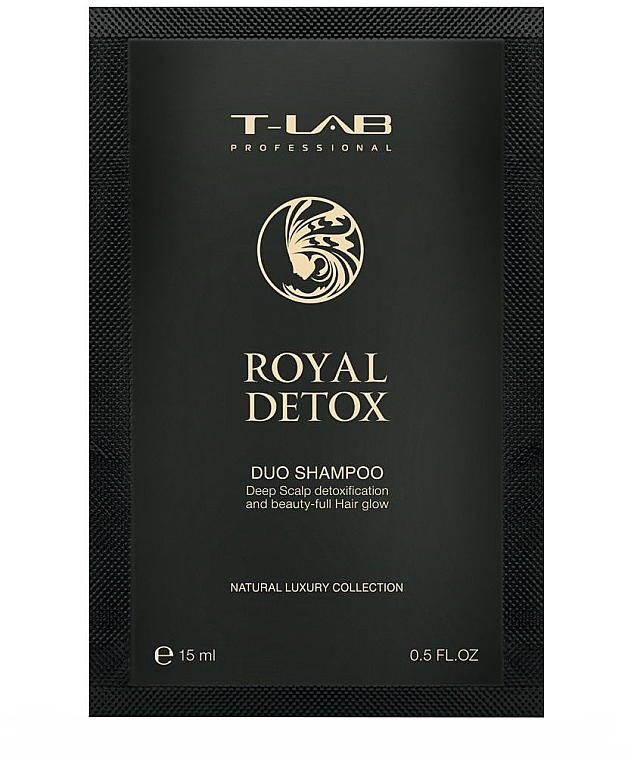 Шампунь для королевской гладкости и абсолютной детоксикации - T-LAB Professional Royal Detox Shampoo (пробник)