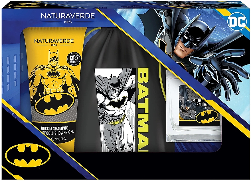 Naturaverde Batman - Набор (edt/50ml + sh/gel/100ml + bag) — фото N1