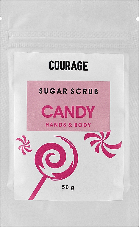 Сахарный скраб для рук и тела «Конфета» - Courage Candy Hands & Body Sugar Scrub (дой-пак)