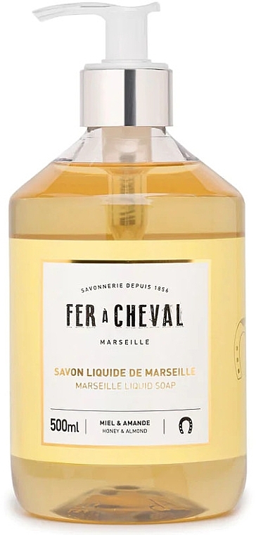 Жидкое марсельское мыло "Мед и миндаль" - Fer A Cheval Marseille Liquid Soap Honey & Almond — фото N1