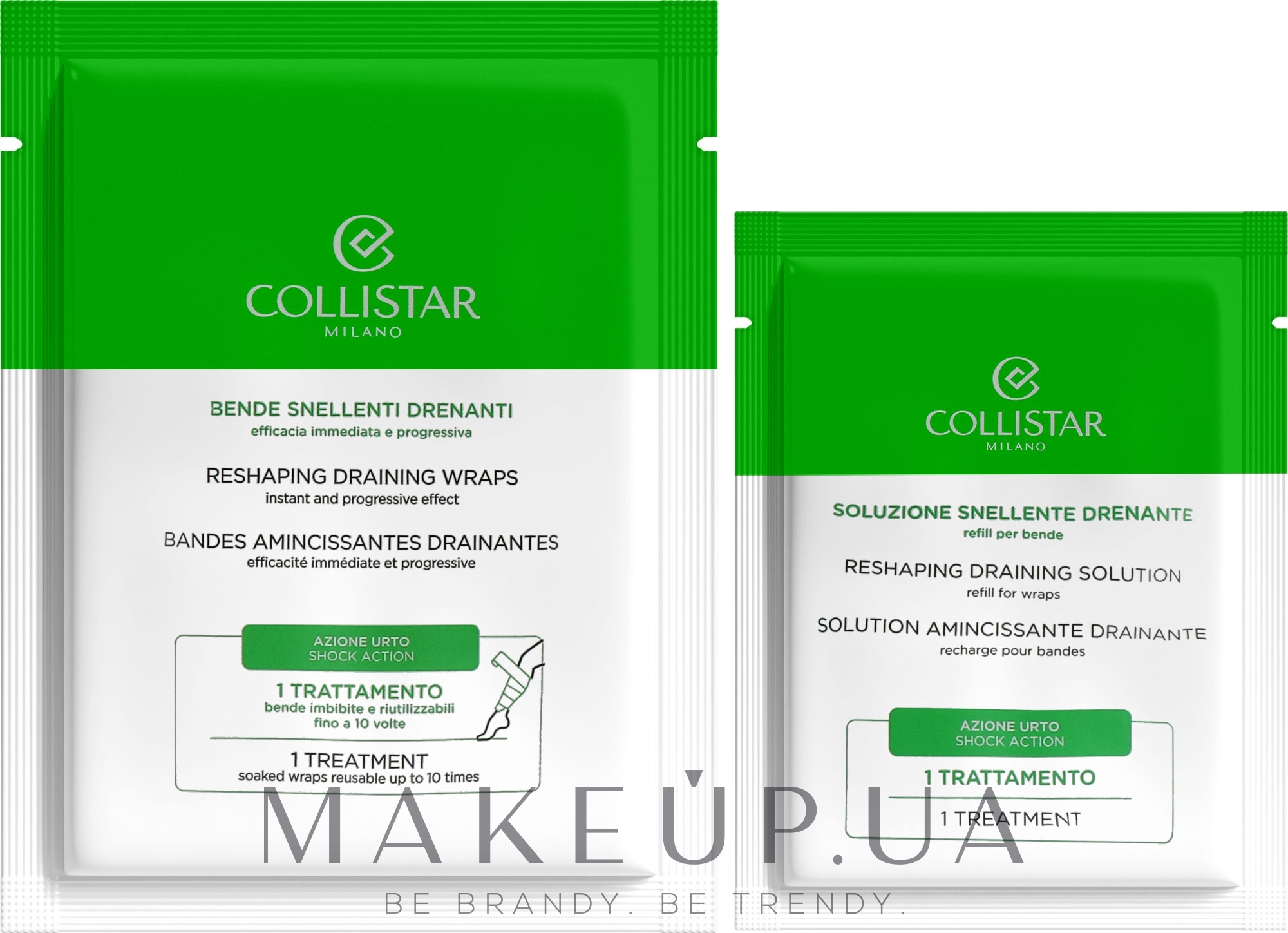 Обгортання для корекції фігури - Collistar Reshaping Draining Wraps — фото 2x100ml