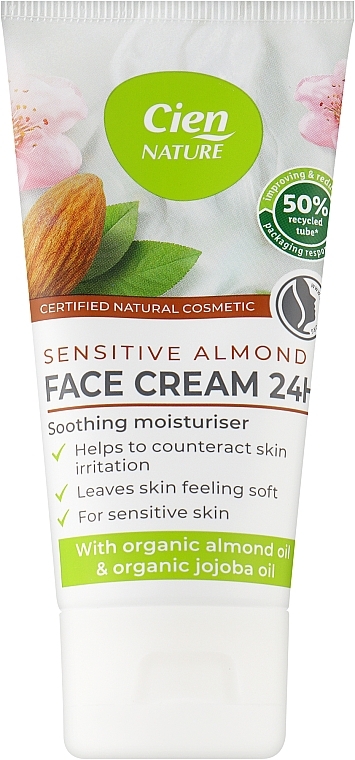 Крем для лица - Cien Nature Sensitive Almond Face Cream — фото N1