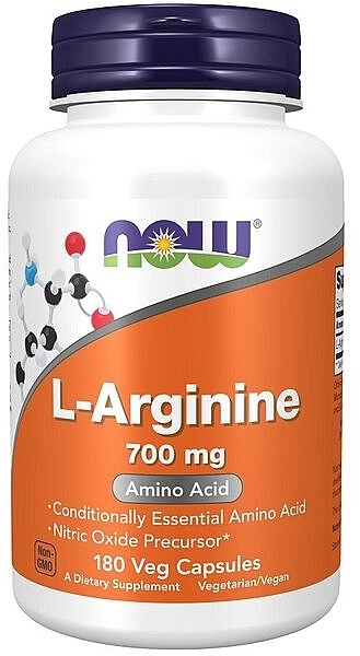 Амінокислота "L-Аргінін", 700 мг - Now Foods L-Arginine — фото N1