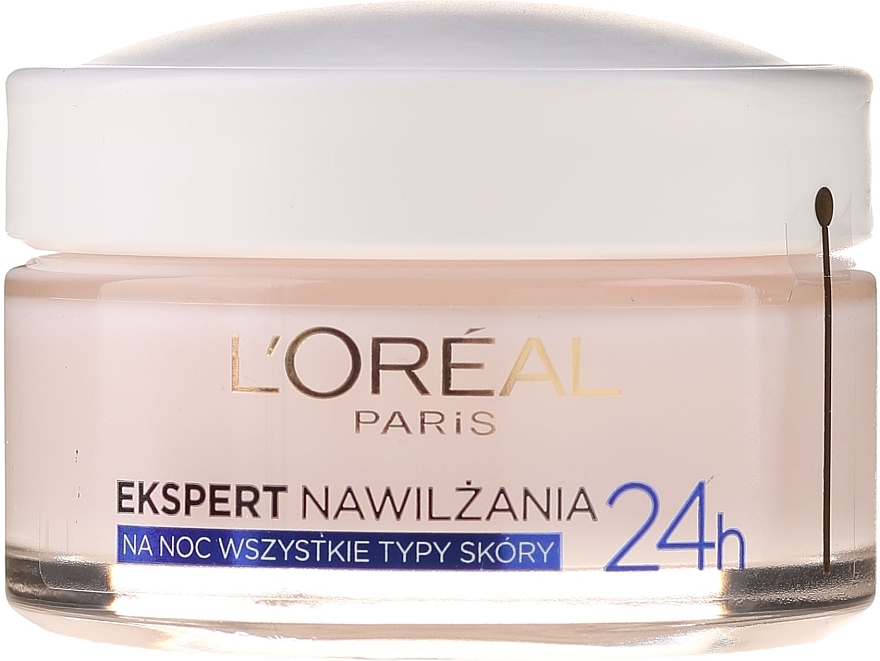Зволожуючий нічний крем для всіх типів шкіри обличчя "Зволоження Експерт" - LOreal Paris Face Cream — фото N3