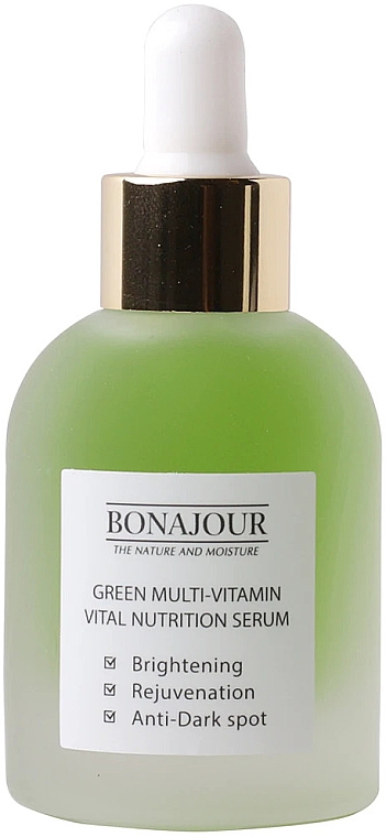 Омолоджувальна сироватка з екстрактом обліпихи для яскравості шкіри - Bonajour Green Multi Vitamin Vital Nutrition Serum — фото N1
