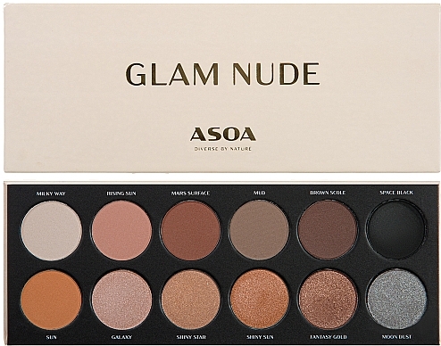 Палітра тіней для повік - Asoa Glam Nude