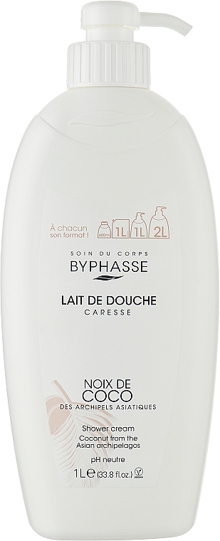 Крем для душу "Кокос" - Byphasse Caresse Shower Cream — фото N1