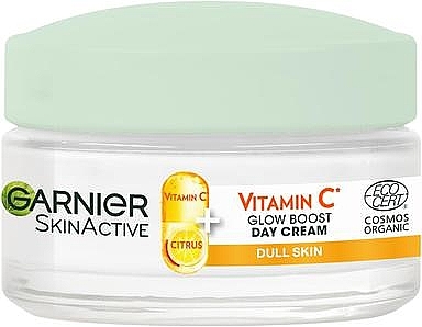 Дневной крем для лица с витаминос С - Garnier SkinActive Vitamin C Glow Boost Day Cream — фото N1