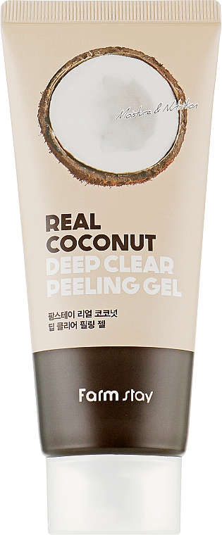 Пилинг-скатка с кокосовым маслом - FarmStay Real Coconut Deep Clear Peeling Gel — фото N1