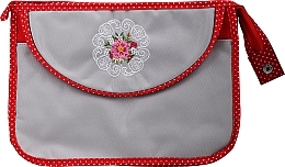 Косметичка "Mandala", 98178, сіро-червона - Top Choice — фото N1