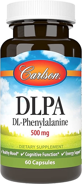 Аминокислота "Фенилаланин", 500 мг - Carlson Labs DLPA DL-Phenylalanine — фото N1