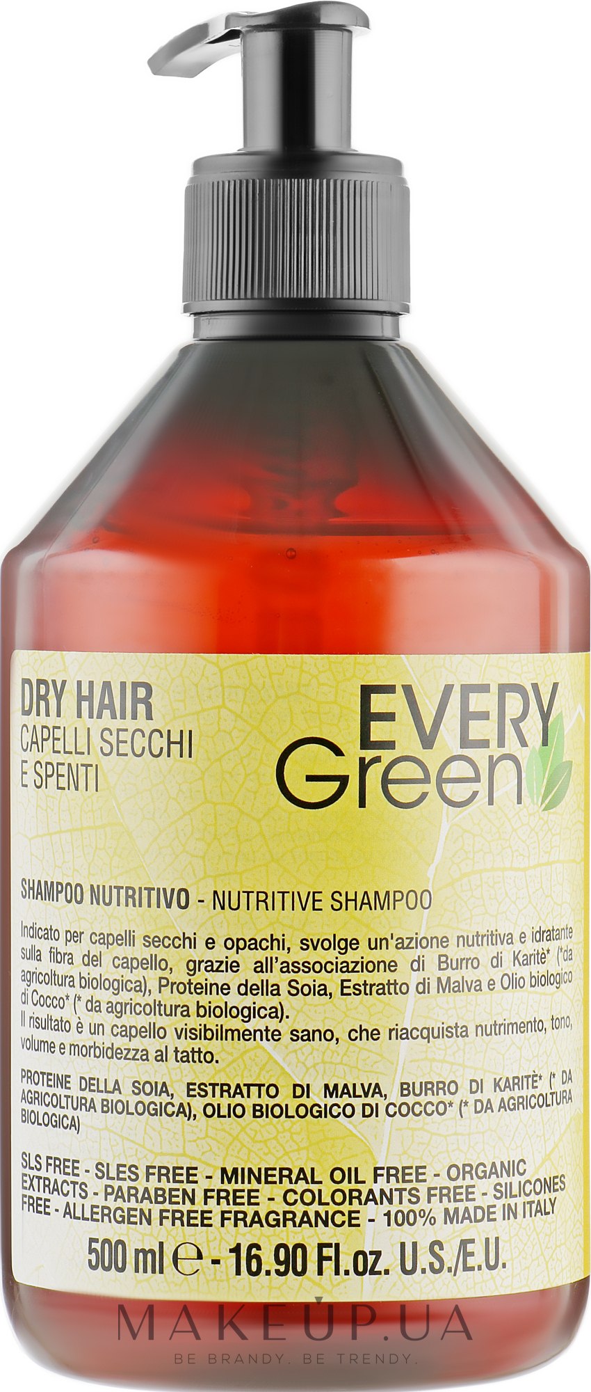 Шампунь для сухого волосся  - Dikson Every Green Dry Hair Nourishing Shampoo — фото 500ml