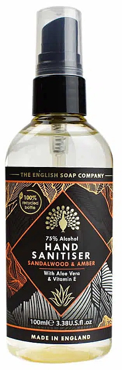 Санитайзер для рук "Сандаловое дерево и амбра" - The English Soap Company Radiant Collection Sandalwood & Amber Hand Sanitiser — фото N1