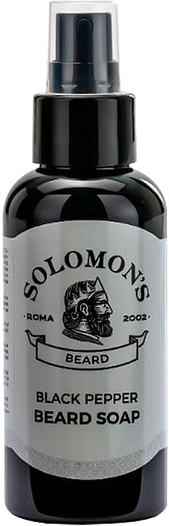 Мило-шампунь для бороди "Чорний перець" - Solomon's Beard Soap Black Pepper — фото N1