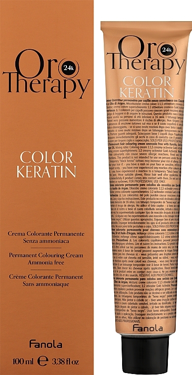 УЦІНКА Стійка крем-фарба - Fanola Oro Therapy Puro Intensifier Coloring Cream * — фото N2