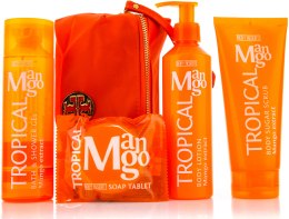 Парфумерія, косметика Косметичний набір "Тропічне манго - Body Resort Tropical Mango Set (bat/gel/250ml + lot/250ml + scr/250ml + soap/50g + beaut)