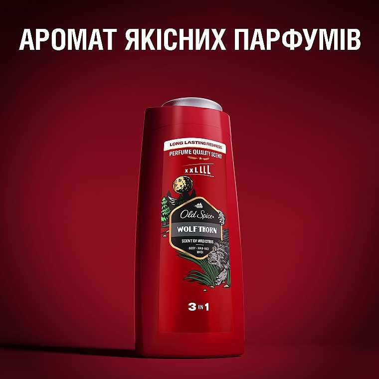 Шампунь-гель для душа 3 в 1 - Old Spice Wolfthorn Shower Gel + Shampoo 3 in 1 — фото N7